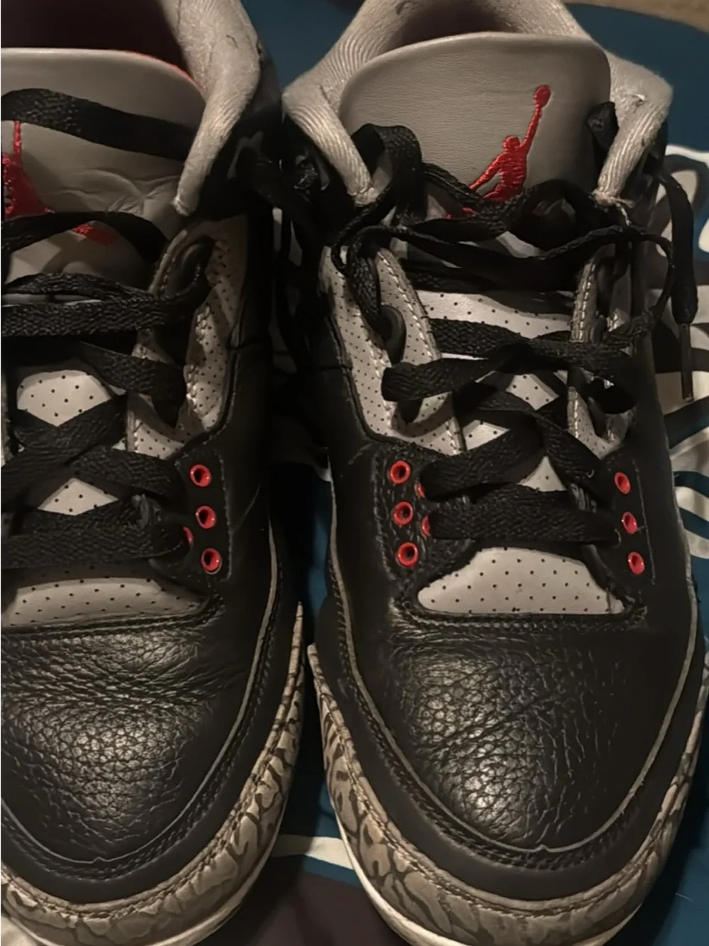 Jordan 3 Mid Retro Football Cleats Men's Black and Gray Athletic Cleats